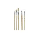 Wow!Tools Schulmalpinsel-Set BASIC 6-teilig Flachpinsel...