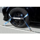 Autotransportgurt-Satz zur KFZ-Sicherung, mit Ratsche, Gurtband blau 35mm, 2,3m lang