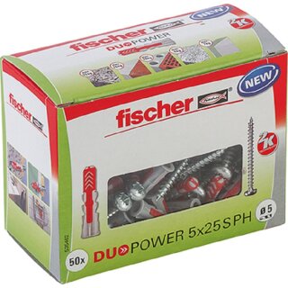Fischer DUOPOWER innovativer 2-Komponenten-Universald&uuml;bel mit Panhead-Schraube