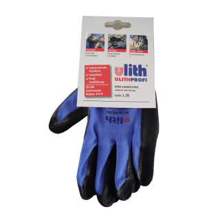 ULITH&reg; Montage-Feinstrickhandschuhe mit Nitril-Beschichtung - blau/schwarz - Gr&ouml;&szlig;e 11