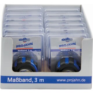 Projahn Display 12x Ma&szlig;band mit Magnet und 2-Komponenten-Geh&auml;use 3 Meter