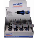 Projahn Display 12x Stubby-Ratschenschraubendreher magnetisch 6,3 (1/4&quot;) und 7 Bits