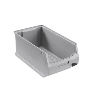 Sichtlagerbox 4.0 Kunststoff Kasten Kiste Sch&uuml;tte stapelbar 350x200x150mm - Grau