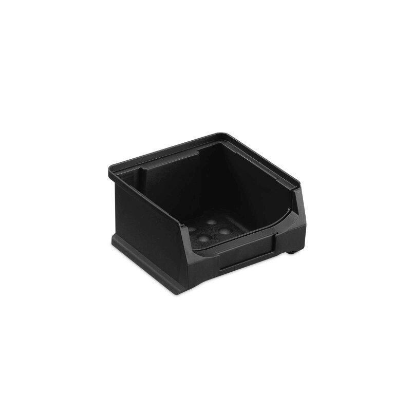 ESD SMD Klappbox, 40 x 37 x 15 mm, schwarz, leitfähig, Mäuseklo