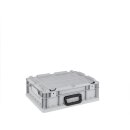 Eurobox NextGen Portable mit Deckel und seitlichem Koffergriff - Grau