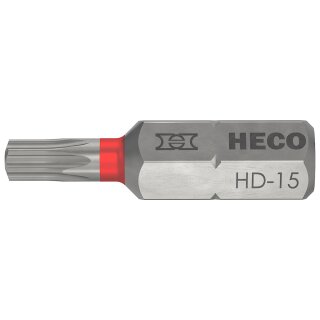 HECO-Drive Bit 25mm magnetisch f&uuml;r Schrauben mit Standard TX und HD-15 Antrieb - 1 St&uuml;ck