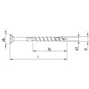 HECO-TOPIX-plus Holzbauschraube Stahl verzinkt Senkkopf HD Teilgewinde 8x180 - 100 St&uuml;ck