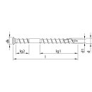 HECO-TOPIX-plus Terrassenschraube Edelstahl A2 Linsensenkkopf HD mit UK-Gewinde