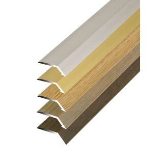 quickFIX Boden Rampenprofil zum Kleben 90 x 3,15 x 0,8 cm aus Aluminium mit Holzdekor