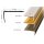mako Treppen- und Winkelprofil zum Schrauben 100 x 4,5 x 2,3 cm aus eloxiertem Aluminium