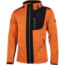 albatros Strickfleecejacke NAVARRA mit Softshelleins&auml;tzen orange/schwarz