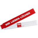 TOX Meterstab Zollstock Gliederma&szlig;stab aus Buchenholz mit verschiedenen Aufdrucken