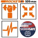 Hammerbohrer ROCKET 5 SDS-max f&uuml;r Bohrungen in armierten Beton Mauerwerk Naturstein