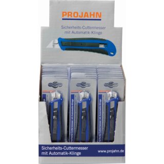 Projahn Display 24x Sicherheits-Cuttermesser mit Automatik-Klinge