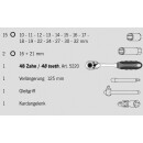 Projahn proficraft Steckschl&uuml;ssel-Koffer metrisch 12,5 (1/2&quot;) mit Umschaltknarre 48-Zahn 22-teilig