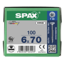 SPAX Universalschraube WIROX Teilgewinde Senkkopf T-STAR plus 4CUT-Spitze 6 x 70mm - 100 St&uuml;ck