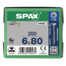 SPAX Universalschraube WIROX Teilgewinde Senkkopf T-STAR plus 4CUT-Spitze 6 x 80mm - 200 St&uuml;ck