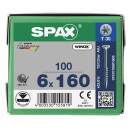 SPAX Universalschraube WIROX Teilgewinde Senkkopf T-STAR plus 4CUT-Spitze 6 x 160mm - 100 St&uuml;ck