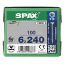 SPAX Universalschraube WIROX Teilgewinde Senkkopf T-STAR plus 4CUT-Spitze 6 x 240mm - 100 St&uuml;ck