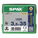 SPAX Universalschraube YELLOX Teilgewinde Senkkopf Kreuzschlitz 4CUT-Spitze 3,5 x 35mm - 1000 St&uuml;ck