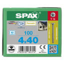 SPAX Fassadenschraube Edelstahl A2 Teilgewinde Linsensenkkopf extra klein T-STAR plus CUT-Spitze 4 x 40mm - 100 St&uuml;ck
