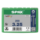 SPAX Universalschraube WIROX Vollgewinde Senkkopf Kreuzschlitz CUT4-Spitze 3 x 25mm - 200 St&uuml;ck