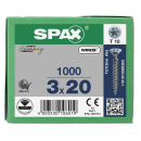 SPAX Universalschraube WIROX Vollgewinde Senkkopf T-STAR plus CUT4-Spitze 3 x 20mm - 1000 St&uuml;ck