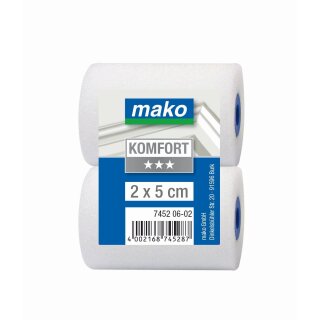 Lack-Ersatzwalzen mini KOMFORT mako-poren Schaumstoff superfein f&uuml;r Lacke - 5 cm