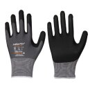 LeiKaFlex&reg; Feinstrick-Handschuhe mit Nitril-Foam-Beschichtung grau/schwarz Gr&ouml;&szlig;e 7 - 11