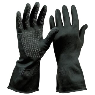 Neoprene Chemikalien-Handschuhe - 32cm lang - PSA CAT III - schwarz - Gr&ouml;&szlig;e 10